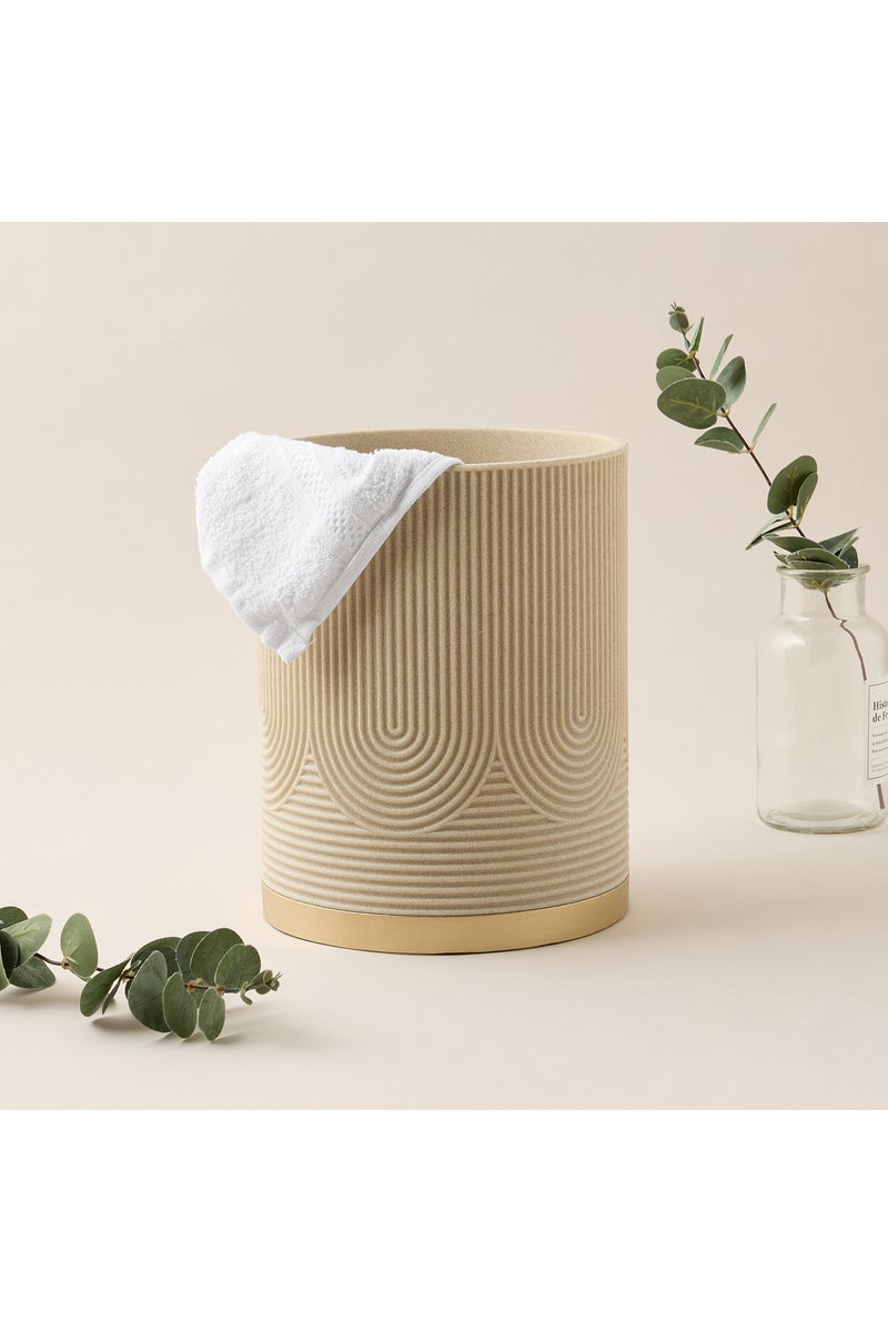 LIFESTYLE Swirl Textured Polyresin Waste Bin - Image 1
